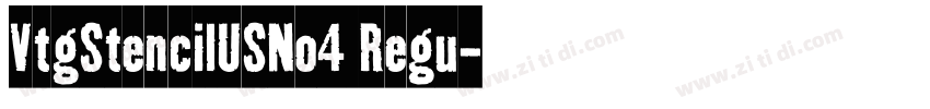VtgStencilUSNo4 Regu字体转换